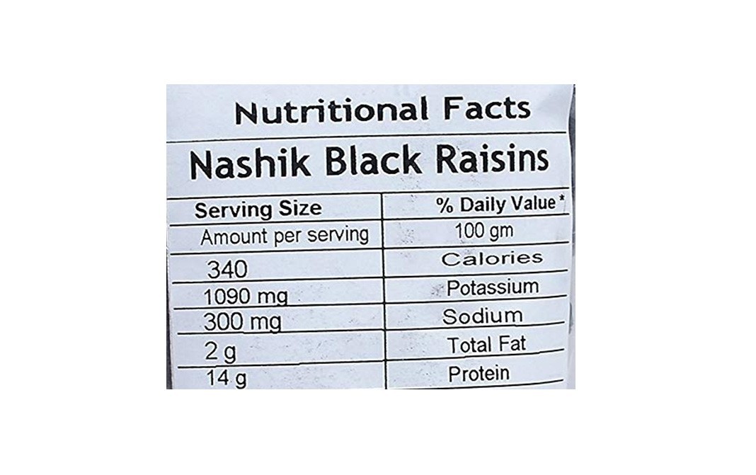 Leeve Dry fruits Nashik Black Raisins    Pack  400 grams